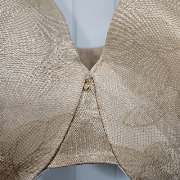 Lane Bryant Cacique Tan Floral Lace Overlay Bra Size 42F - Picture 2 of 6